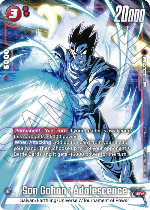 Son Gohan : Adolescence (Alternate Art) card art