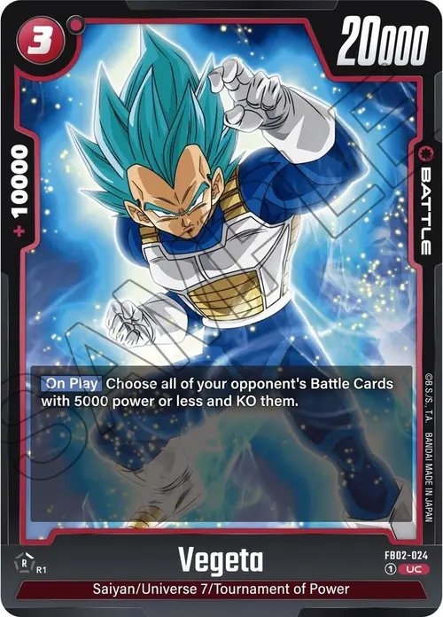 Vegeta card art