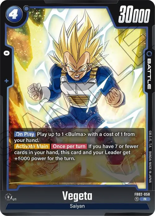Vegeta card art