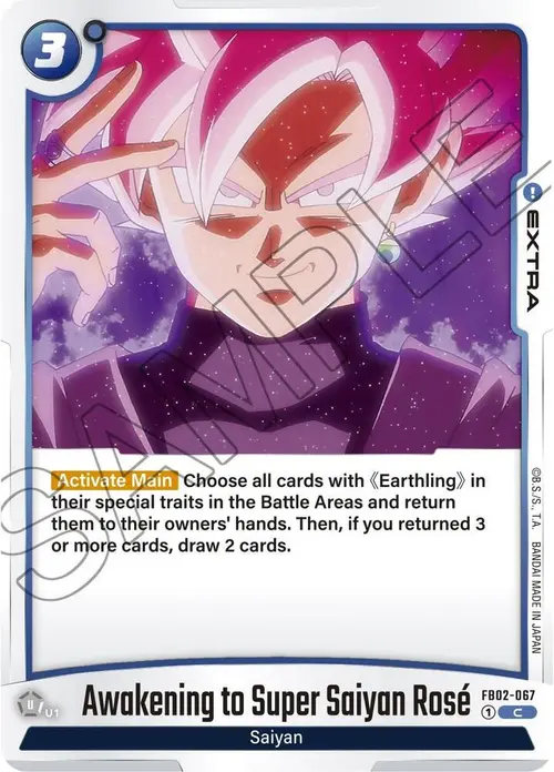 Awakening to Super Saiyan Rose card art