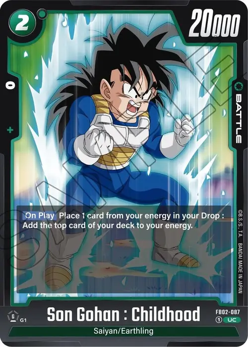 Son Gohan : Childhood card art
