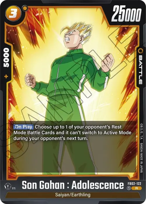 Son Gohan : Adolescence card art