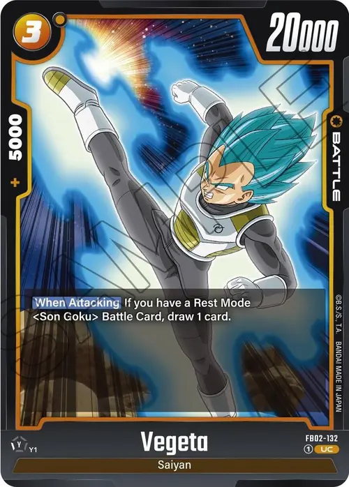 Vegeta card art