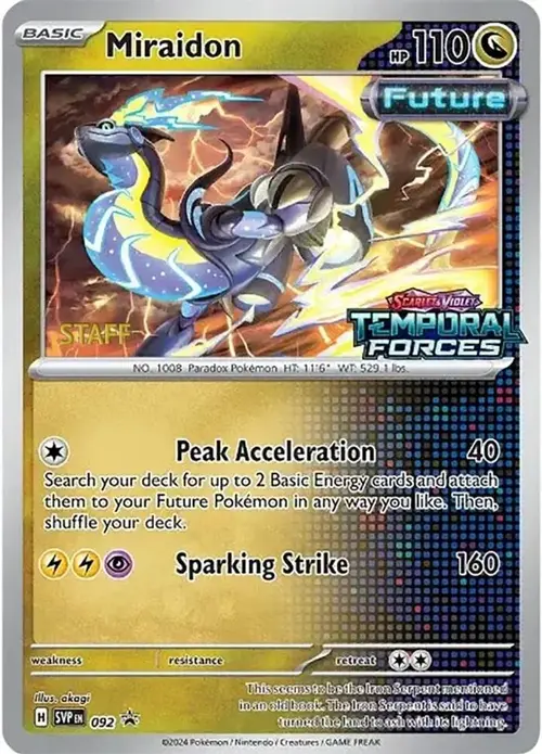 Miraidon - 092 (Prerelease) [Staff] card art