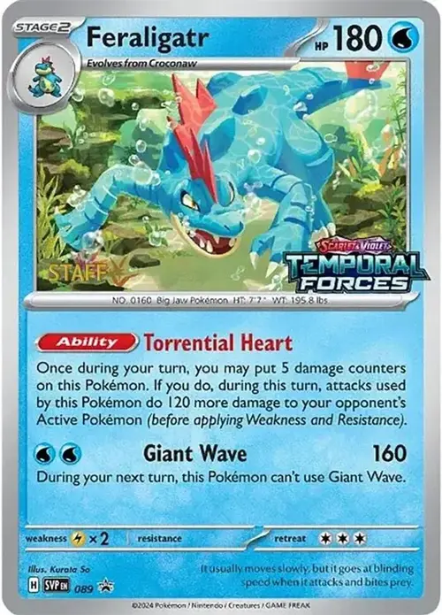Feraligatr - 089 (Prerelease) [Staff] card art