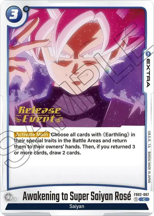 Awakening to Super Saiyan Rose card art