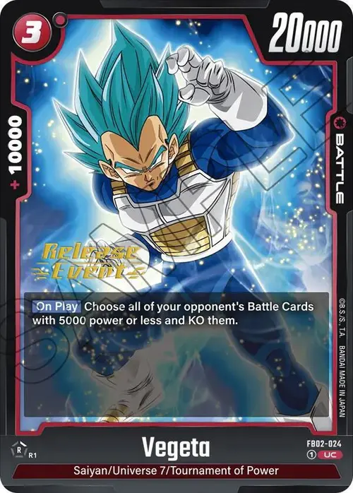Vegeta card art