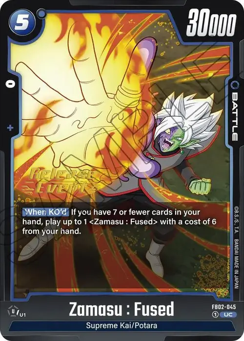 Zamasu : Fused card art