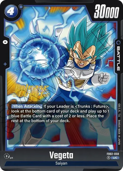 Vegeta card art