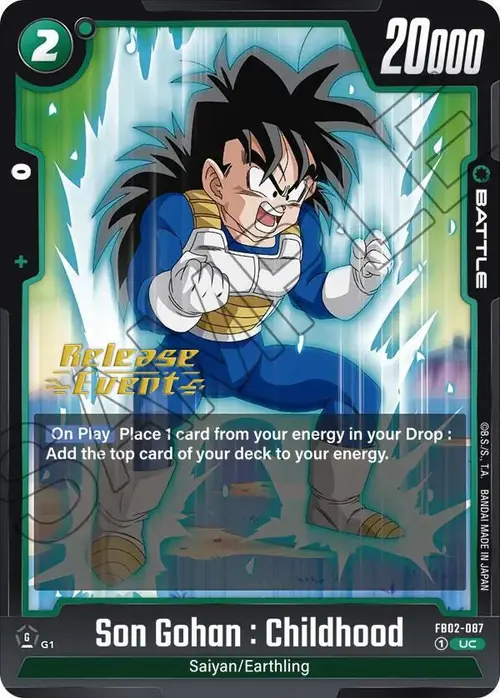 Son Gohan : Childhood card art