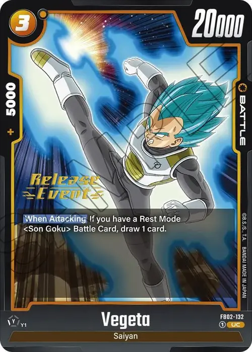 Vegeta card art