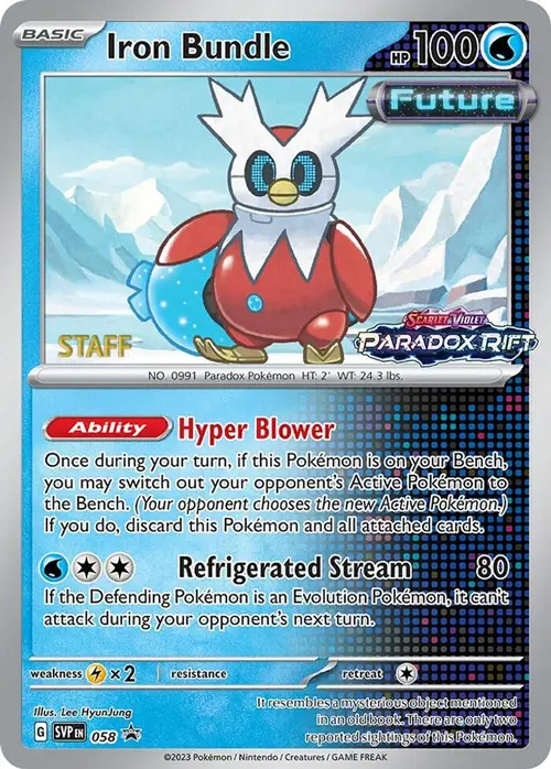 Iron Bundle - 058 (Prerelease) [Staff] card art