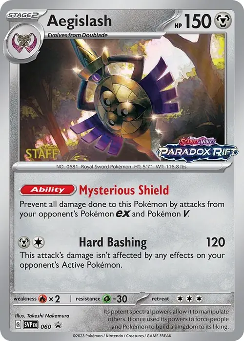 Aegislash - 060 (Prerelease) [Staff] card art