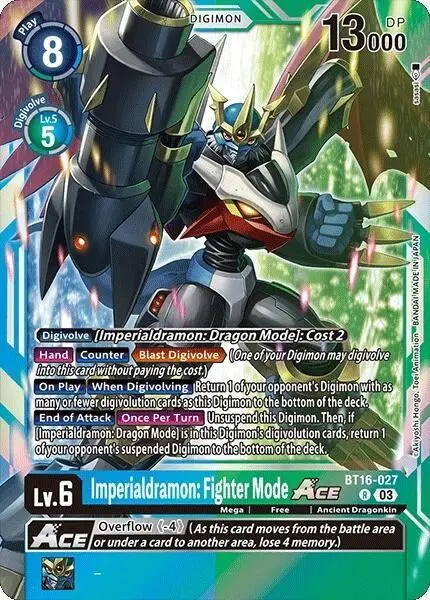 Imperialdramon: Fighter Mode ACE card art