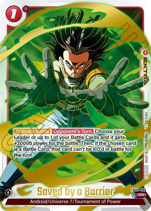 Saved by a Barrier (Championship Pack 01) (Gold) card art
