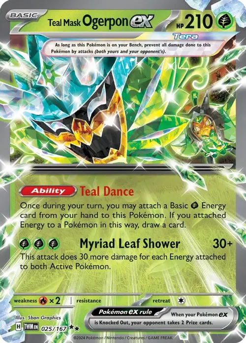 Teal Mask Ogerpon ex - 025/167 card art