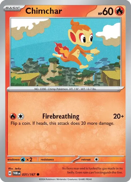 Chimchar card art