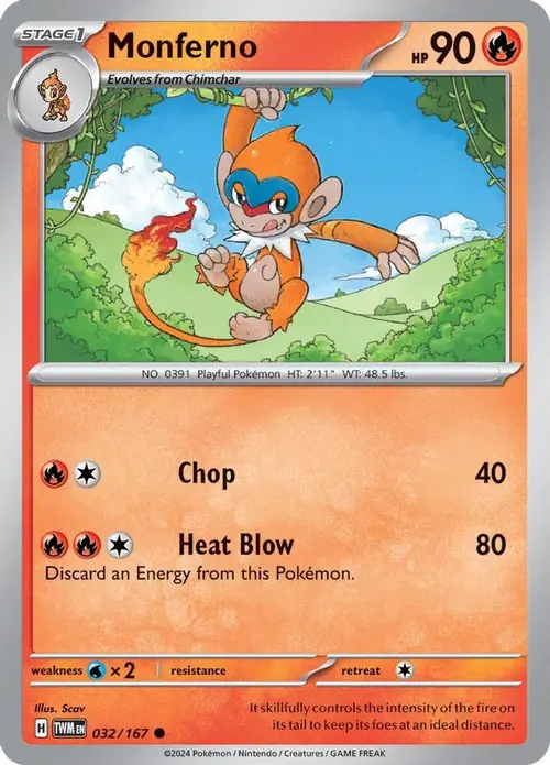 Monferno card art