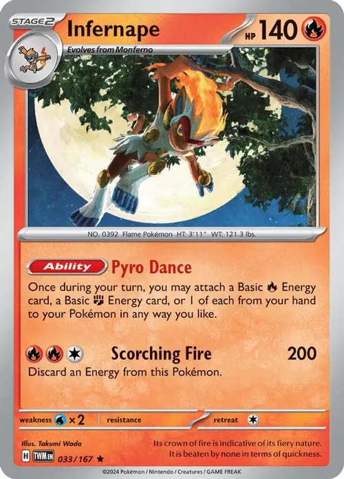 Infernape - 033/167 card art