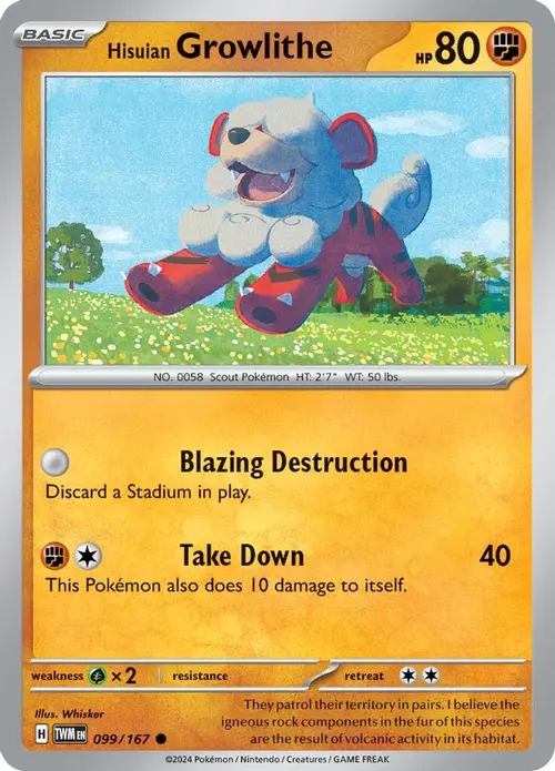 Hisuian Growlithe - 099/167 card art