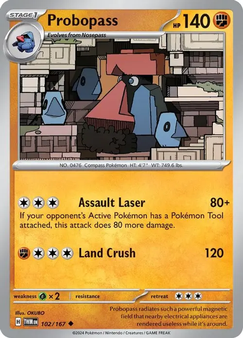 Probopass - 102/167 card art