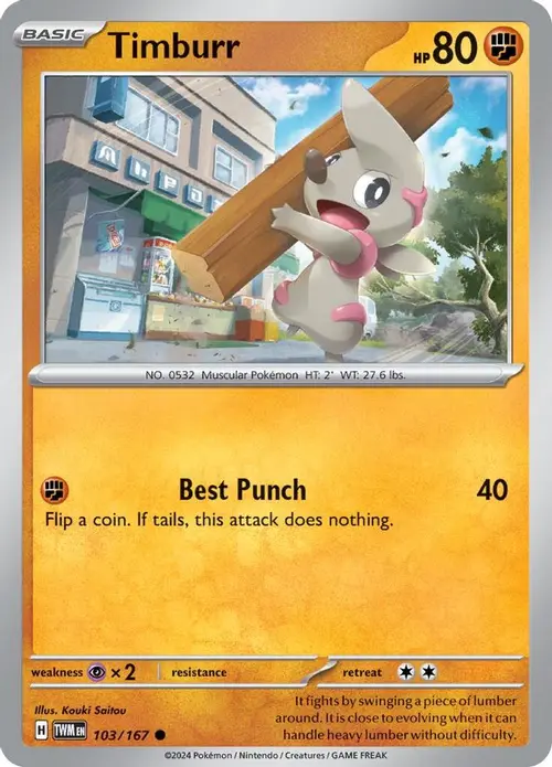 Timburr - 103/167 card art
