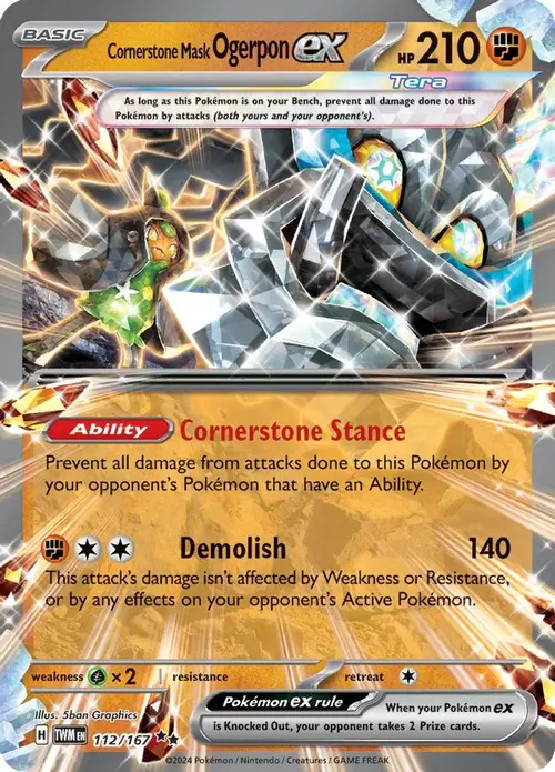 Cornerstone Mask Ogerpon ex - 112/167 card art