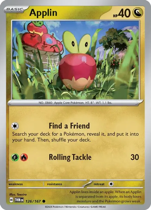Applin - 126/167 card art
