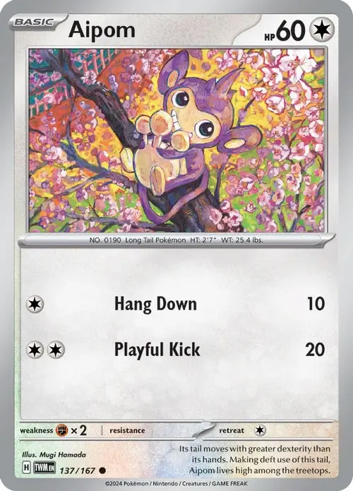 Aipom card art