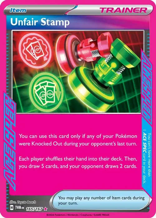 Unfair Stamp card art