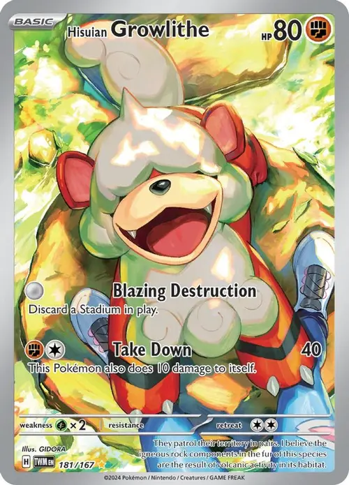 Hisuian Growlithe - 181/167 card art
