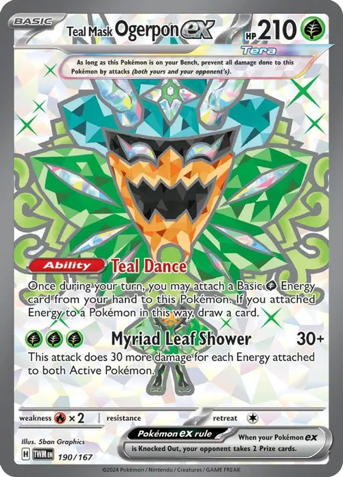 Teal Mask Ogerpon ex - 190/167 card art