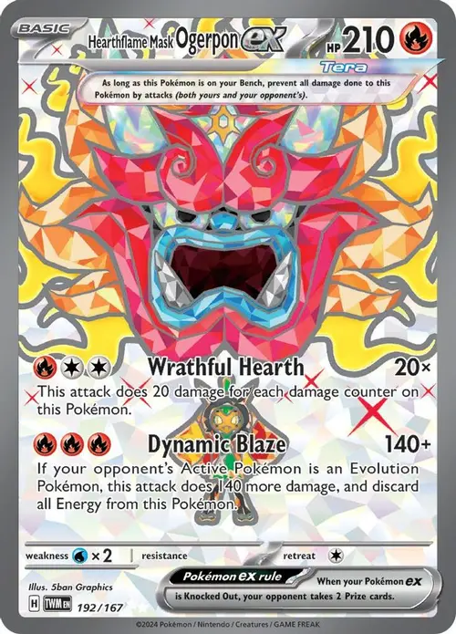 Hearthflame Mask Ogerpon ex - 192/167 card art