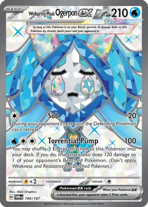 Wellspring Mask Ogerpon ex - 194/167 card art