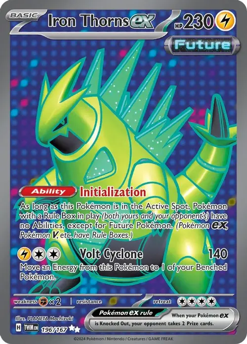 Iron Thorns ex - 196/167 card art