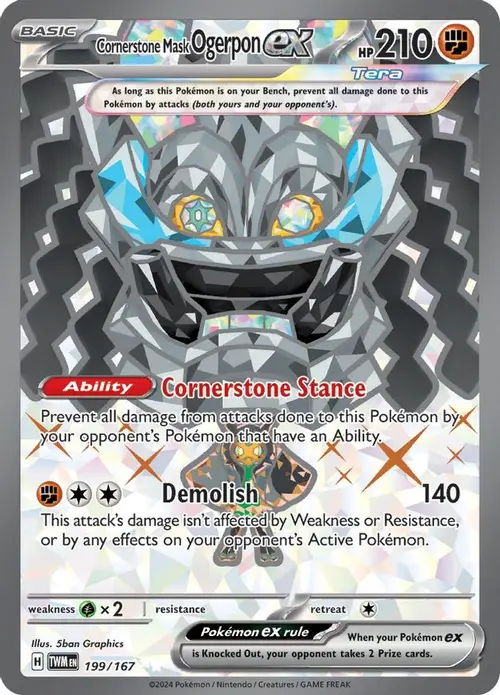 Cornerstone Mask Ogerpon ex - 199/167 card art