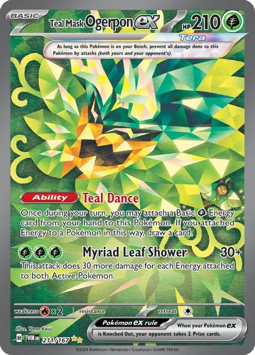 Teal Mask Ogerpon ex - 211/167 card art