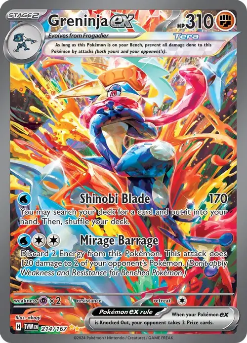 Greninja ex - 214/167 card art