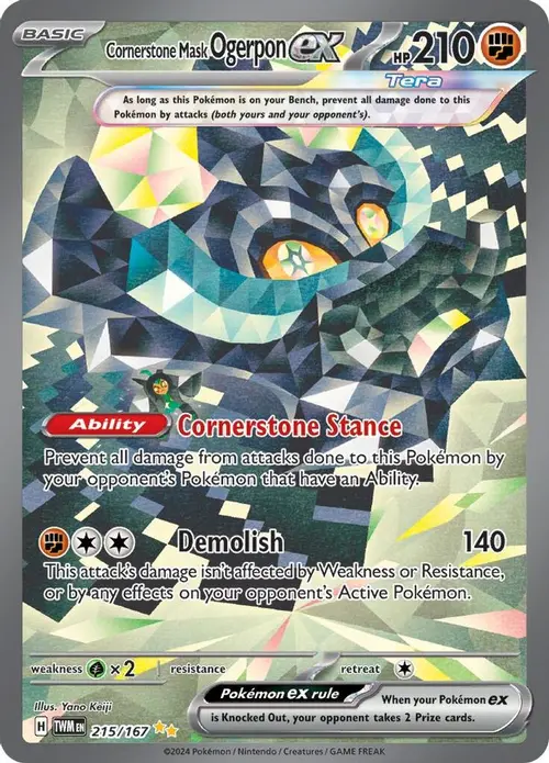 Cornerstone Mask Ogerpon ex - 215/167 card art