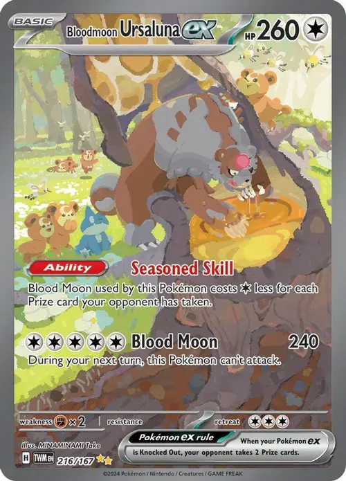 Bloodmoon Ursaluna ex - 216/167 card art