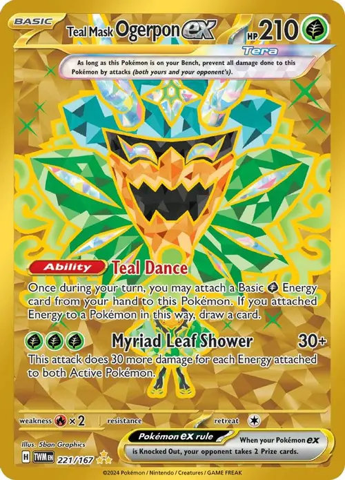 Teal Mask Ogerpon ex - 221/167 card art