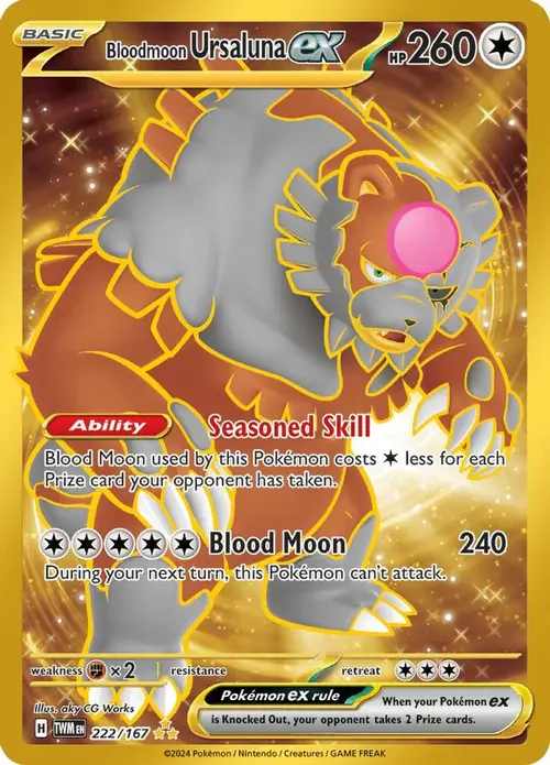 Bloodmoon Ursaluna ex - 222/167 card art