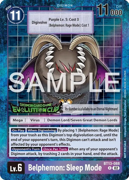 Belphemon: Sleep Mode - BT13-088 (2024 Evolution Cup) card art
