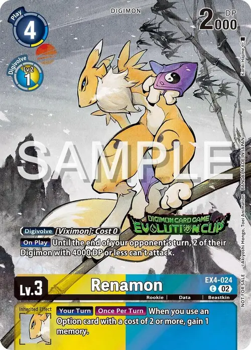 Renamon - EX4-024 (2024 Evolution Cup) card art