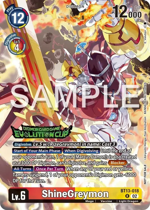 ShineGreymon - BT13-018 (2024 Evolution Cup) card art
