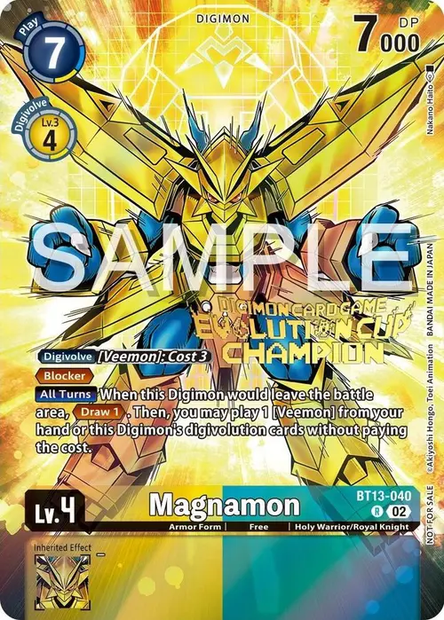 Magnamon - BT13-040 (2024 Evolution Cup Champion) card art