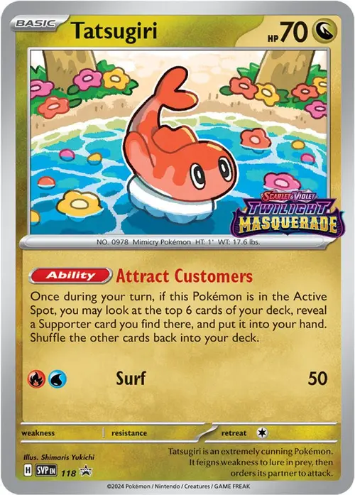 Tatsugiri - 118 card art