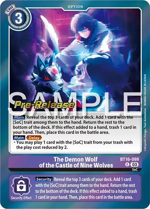 The Demon Wolf of the Castle of Nine Wolves card art