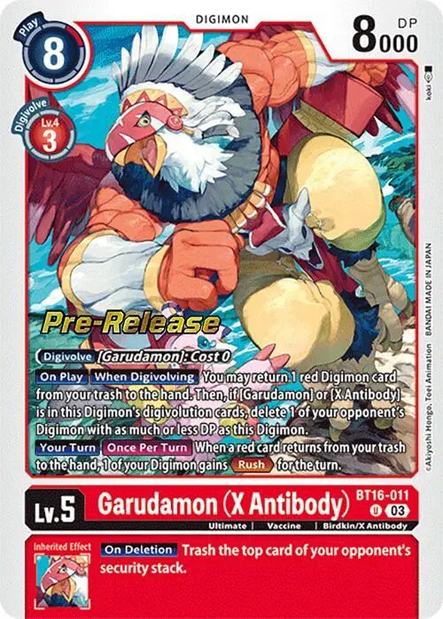 Garudamon (X Antibody) card art