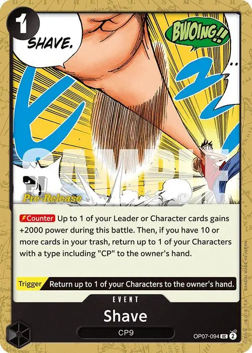 Shave card art
